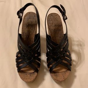Ralph Lauren Hallie Black Vachetta platform shoes